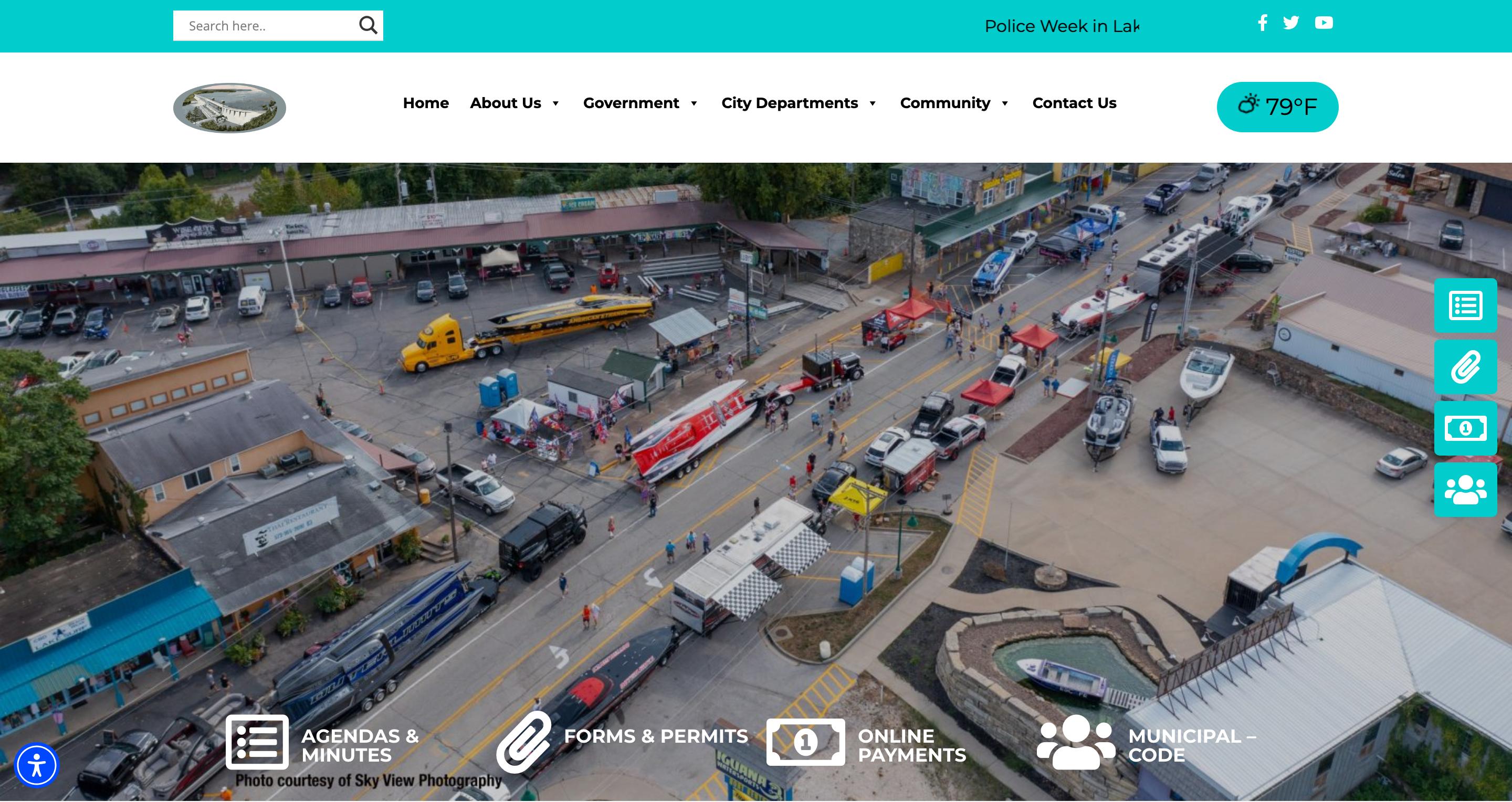 City of Lake Ozark, MO website homepage