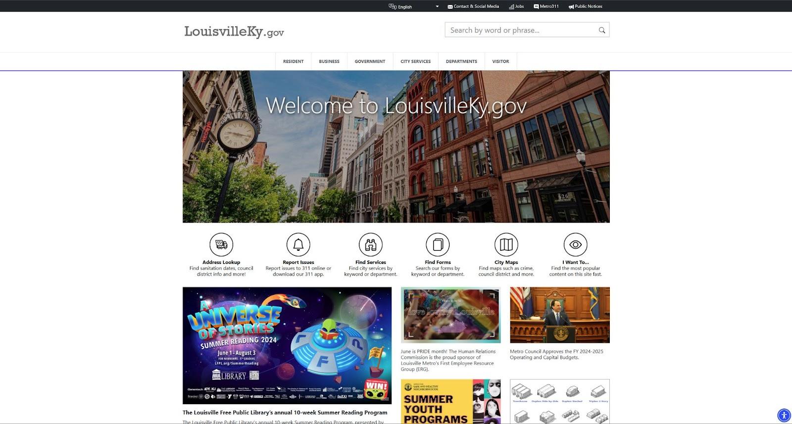City of Louisville website