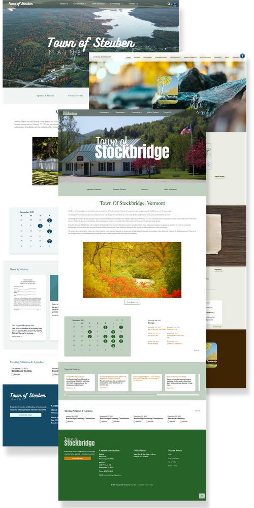 Town Web website collage